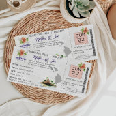 Hawaii Boarding Pass Ticket Hochzeit Einladung