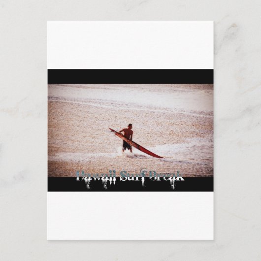 Hawaii-Brandungs-Bruch surft oben Postkarte (Vorderseite)