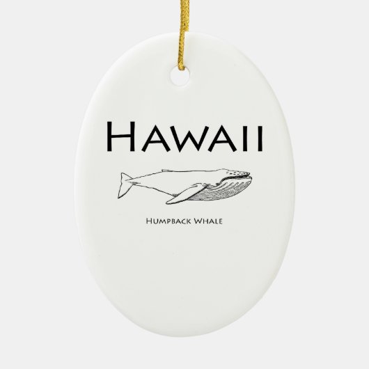 Hawaii-Buckel-Wal Keramik Ornament (Vorne)