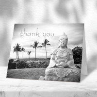Hawaii Buddha Schwarz-weiß Foto Moderne Typografie