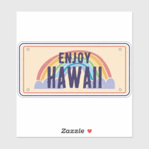 HAWAII CAR PLATE ENJOY HAWAII AUFKLEBER