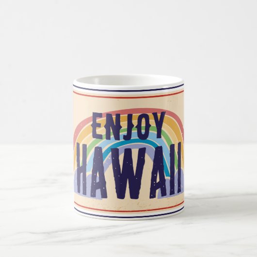 HAWAII CAR PLATE ENJOY HAWAII KAFFEETASSE (Mittel)