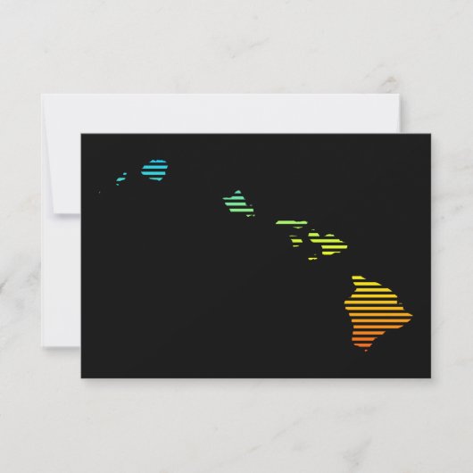 Hawaii Chill Fade Einladung (Vorderseite)