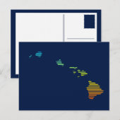 Hawaii Chill Fade Postkarte (Vorne/Hinten)