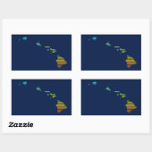 Hawaii Chill Fade Rechteckiger Aufkleber (Blatt)