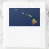 Hawaii Chill Fade Rechteckiger Aufkleber (Tasche)