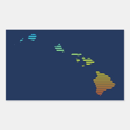 Hawaii Chill Fade Rechteckiger Aufkleber (Vorderseite)