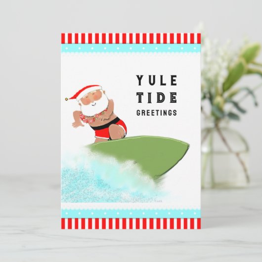 Hawaii Christmas Feiertagskarte (Stehend Vorderseite)