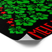Hawaii Christmas Mele Kalikimaka Floral Christmas  Poster (Ecke)