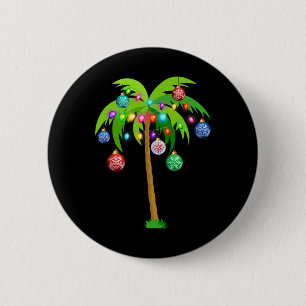 Hawaii Christmas Palme Tropical Xmas Coconut L Button