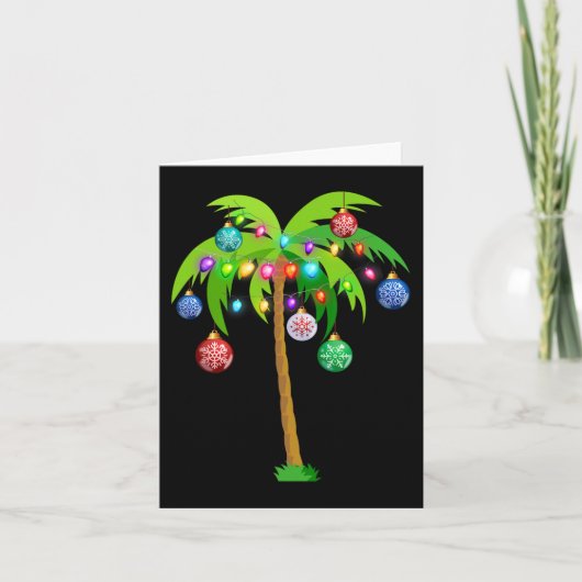Hawaii Christmas Palme Tropical Xmas Coconut L Karte (Vorderseite)