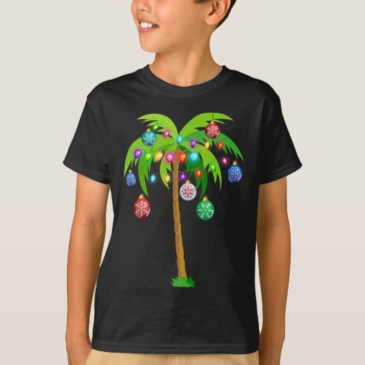 Hawaii Christmas Palme Tropical Xmas Coconut L T-Shirt (Vorderseite)