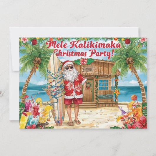 Hawaii christmas party Hawaii “Mele Kalikimaka!” Einladung (Vorderseite)