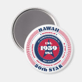Hawaii Circle Typografie Souvenir Magnet (Vorderseite/Rückseite)