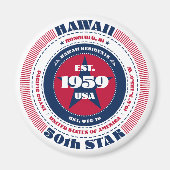 Hawaii Circle Typografie Souvenir Magnet (Vorne)