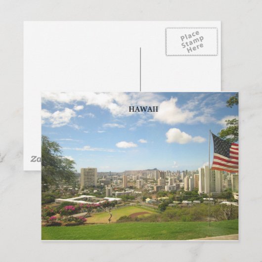 Hawaii Cityscape Postkarte (Vorne/Hinten)
