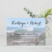 Hawaii Coast Makena Cove Wedding Einladung (Stehend Vorderseite)