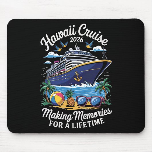 Hawaii Cruise 2026 Vacation Trip Matching Family G Mousepad (Vorne)