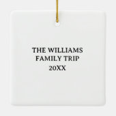 Hawaii Custom USA Family Trip Halten Sie Weihnacht Keramikornament (Rückseite)