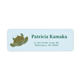 Hawaii Cute Cartoon Tropical Honu Sea Turtle