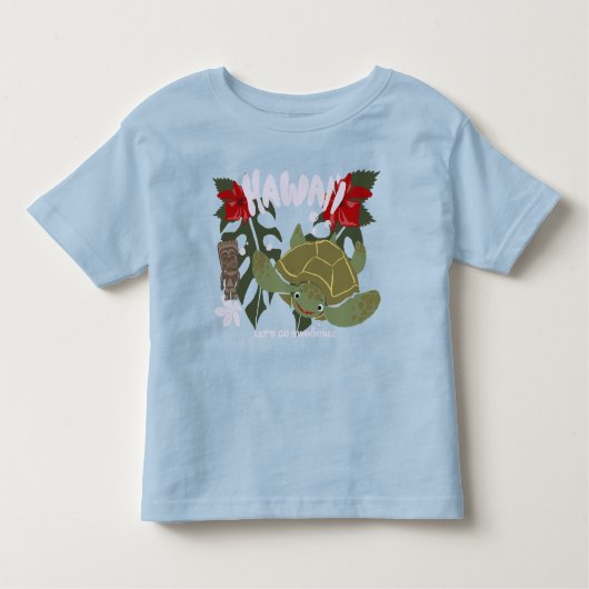 Hawaii Cute Tropical Sea Turtle Kleinkind T-shirt (Vorderseite)