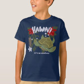 Hawaii Cute Tropical Sea Turtle T-Shirt (Vorderseite)