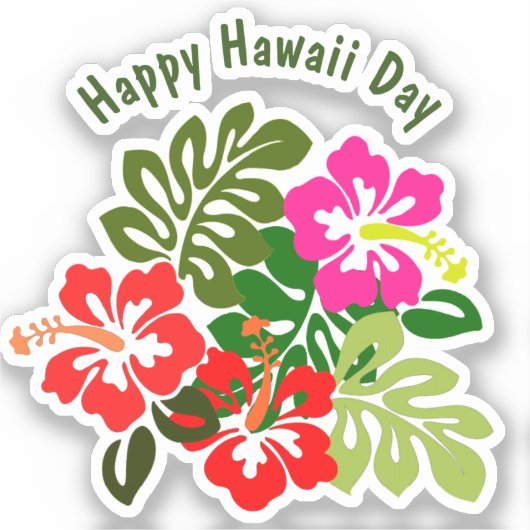 Hawaii Day Aufkleber (Vorderseite)