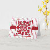 Hawaii Day, Hawaiian Quilt Design Karte (Gelbe Blume)