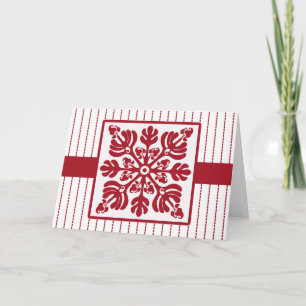 Hawaii Day, Hawaiian Quilt Design Karte