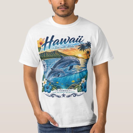Hawaii-Delfine T-Shirt (Vorderseite)