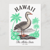Hawaii Der Aloha Staat Est. 1959 Nēnē Travel Postkarte (Vorderseite)