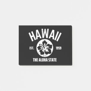 Hawaii Der Aloha-Staat Vintage-State-Grafik Post-it Klebezettel