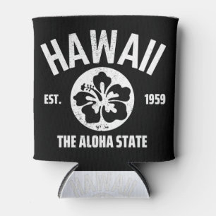 Hawaii Der Aloha Staat Vintager Staat Grafik Dosenkühler