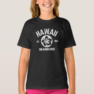 Hawaii Der Aloha Staat Vintager Staat Grafik T-Shirt