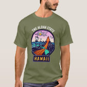 Hawaii Der Aloha Staat Vulkan T - Shirt (Vorderseite)