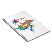 Hawaii Design mit bunten Spritzern Notizblock (Rechte Seite)