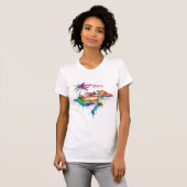 Hawaii Design mit bunten Spritzern T-Shirt (Vorne ganz)