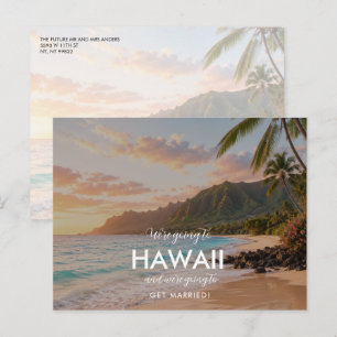Hawaii Destination Hochzeit Save the Date Ankündigungspostkarte