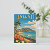 Hawaii Diamond Head GeoSaga Postkarte (Stehend Vorderseite)