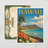 Hawaii Diamond Head GeoSaga Postkarte (Vorne/Hinten)
