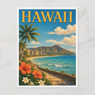 Hawaii Diamond Head GeoSaga Postkarte