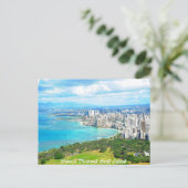 Hawaii Diamond Head Island Postkarte (Stehend Vorderseite)