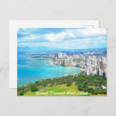 Hawaii Diamond Head Island Postkarte (Vorne/Hinten)