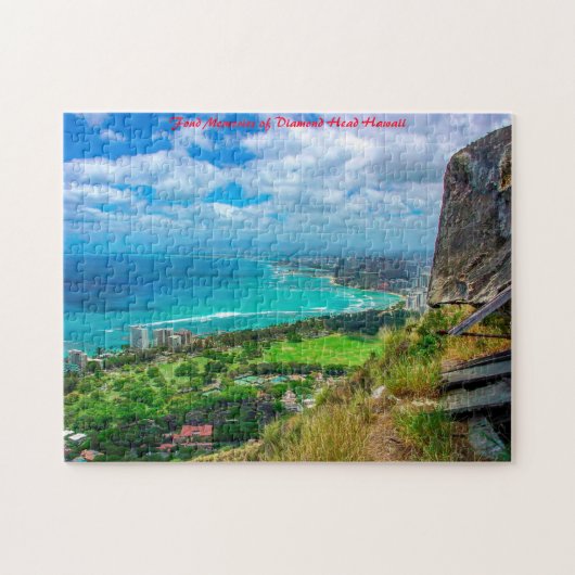 Hawaii Diamond Head. Weihnachtsgrüße Jigsaw Pu Puzzle (Horizontal)