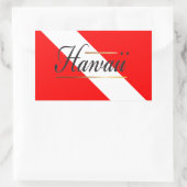 Hawaii Dive Flag Rechteckiger Aufkleber (Tasche)