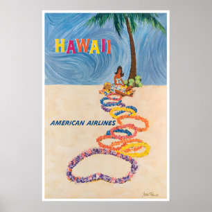 Hawaii-Druck hawaiianische Kunst Amerikanisches Re Poster