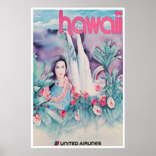 Hawaii-Druck hawaiianisches Reiseplakat United Poster