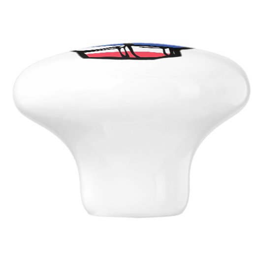 Hawaii-Fahne Keramikknauf (Seitenansicht)