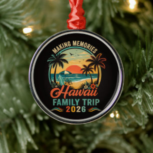 Hawaii-Familienreise Tropischer Sonnenuntergang 20 Ornament Aus Metall