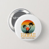 Hawaii Familienurlaub 2024 Button (Vorne & Hinten)